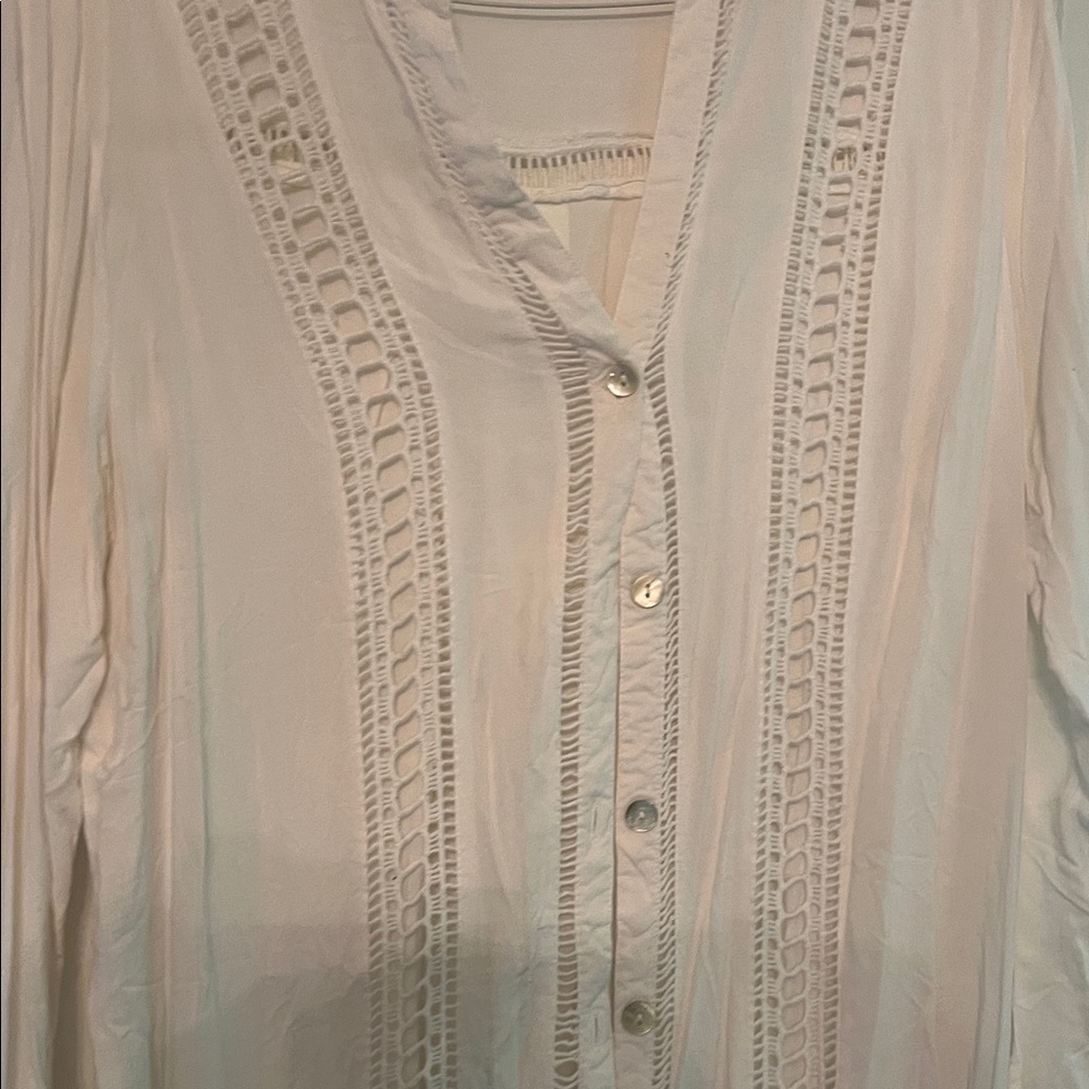 White cotton Swimsuit cover up..
